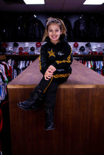 Load image into Gallery viewer, Youth Black and Cheetah Print Tracksuit
