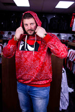 Load image into Gallery viewer, Red The Ones Paisley Hoodie
