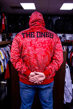 Load image into Gallery viewer, Red The Ones Paisley Hoodie
